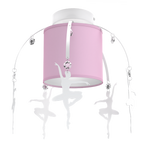Lampa sufitowa dziecięca z abażurem BALETNICA różowy śr. 35cm