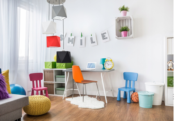  Lampa wisząca do pokoju dziecięcego kolorowa Świetlisty Diamencik 4xE27 Led