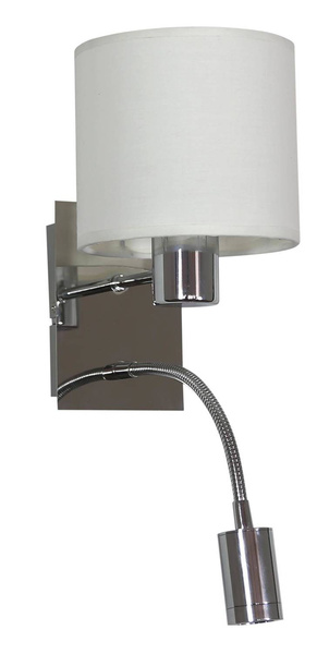 Kinkiet biały / chrom z wyłącznikiem E14 + LED Sylwana Candellux 21-28648