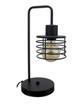 Lampka stołowa czarna Koszyk loft 