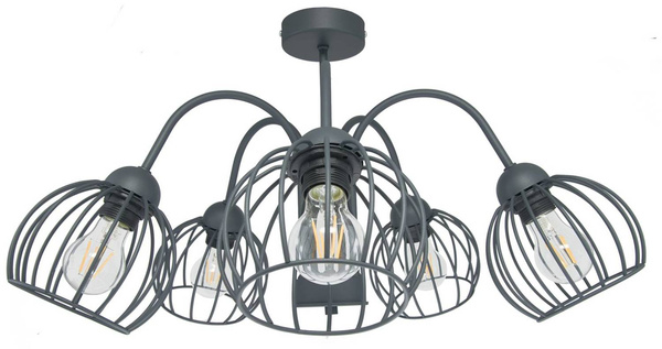 LAMPA SUFITOWA ARCANA 5 GRAFIT KULA