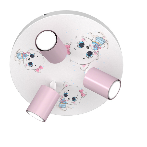 Lampa sufitowa do pokoju dziewczynki Kotki GU10
