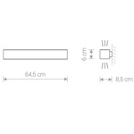 Kinkiet lampa ścienna SOFT LED WHITE 64cm