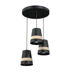 Nowoczesna lampa wisząca koło VENEZIA BLACK 3xE27 MLP5454