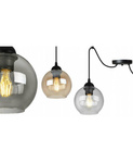 Nowoczesna lampa typu pająk szklane klosze kolory do wyboru