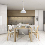 Nowoczesna lampa wisząca MALMO WHITE/GOLD 1xE27 MLP6197