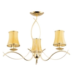 Lampa sufitowa ALFA MONZA ART. ZŁOTA 3xE14 68cm | 62335