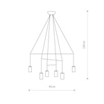 Lampa wisząca nad stół IMBRIA GOLD VI 6x GU10 10W | mosiądz