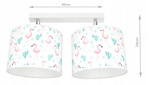 Lampa sufitowa do pokoju dziecięcego z motywem misia Teddy 2xE27 LED 
