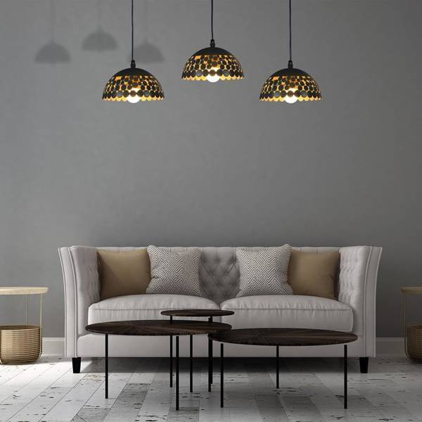 Lampa wisząca LISA, ML6136, czarny/złoty, 3x60W E27 