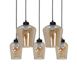 Nowoczesna lampa wisząca prostokąt SANTIAGO AMBER MLP6617