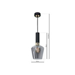 Nowoczesna lampa wisząca ROMA BLACK MLP6484