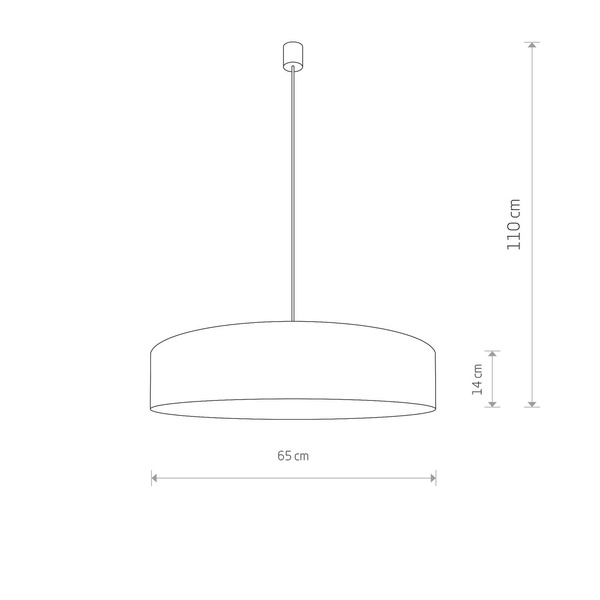 Lampa wisząca zwis nowoczesna LAGUNA ecru śr. 65cm