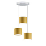 Lampa wisząca do pokoju dziecka  musztardowe abażury Cukierkowy Cylinderek