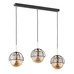 Lampa wisząca ALFA DAIMON CZARNA 3xE14 74cm | 62361