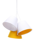Lampa wisząca do pokoju dziecka biało- pomarańczowa  