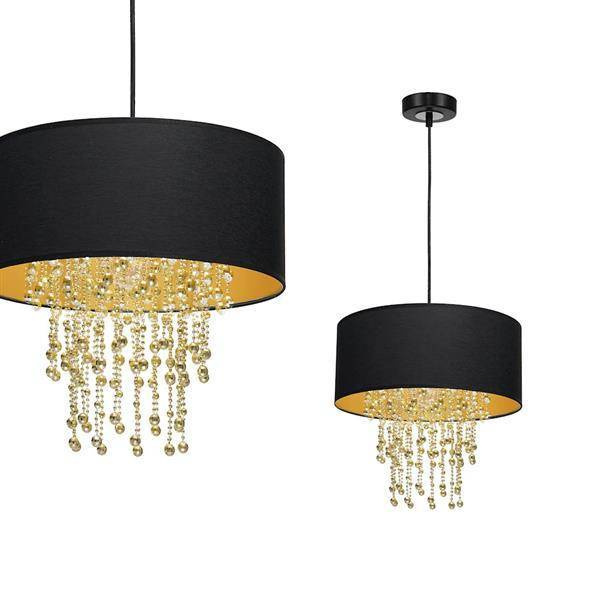 Nowoczesna lampa wisząca ALMERIA BLACK/GOLD 1xE27 MLP6441