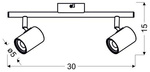 Lampa ścienna listwa 2X4W LED biały HALLEY 92-49537