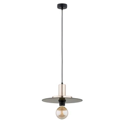 Lampa wisząca ALFA LETO CZARNO-ZŁOTA 1xE27 31cm | 61170