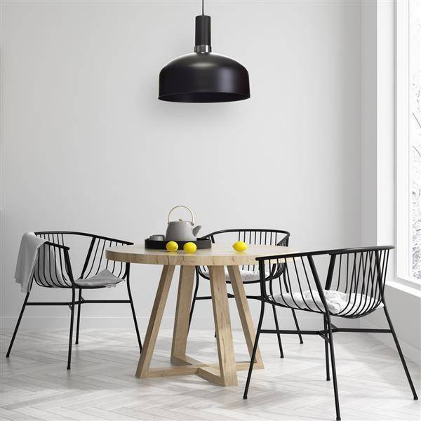 Nowoczesna lampa wisząca MALMO BLACK/CHROME 1xE27 MLP6203