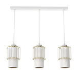 Lampa wisząca BLANCO, MLP8365, biały/transparentny/złoty, 3x60W E27