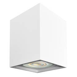 Natynkowy spot sufitowy Bima Square White GU10 | Biały