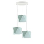 Lampa wisząca do pokoju dziecięcego miętowa Bajkowy Diamencik 3xE27 Led 