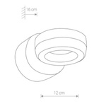 Kinkiet zewnętrzny pierścień DONUT LED 6W IP54 czarny