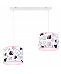 Lampa wisząca do pokoju dziewczynki z abażurem regulowana Myszka Miki 2xE27 Led