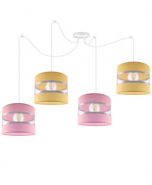  Lampa do pokoju dziecięcego typu pająk, kolorowe abażury