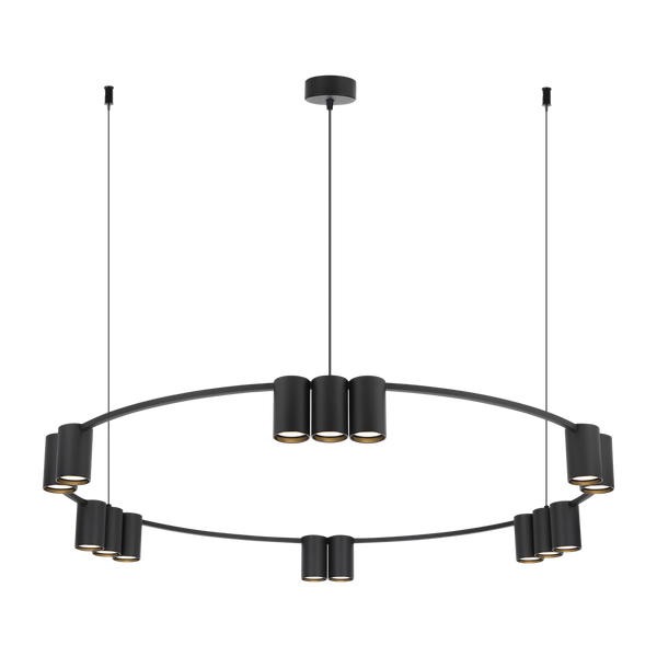 Lampa wisząca (koło) GENESIS BLACK 15xGU10