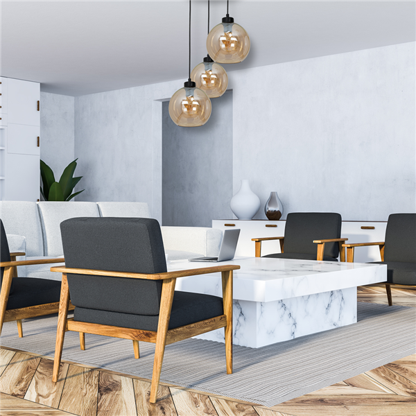 Nowoczesna lampa wisząca koło SOFIA AMBER MLP6584