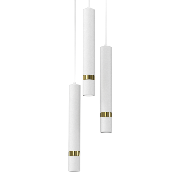 Lampa wisząca JOKER, MLP8917, biały/złoty, 3x8W GU10
