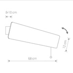 Kinkiet OSLO LED  smoked 68cm