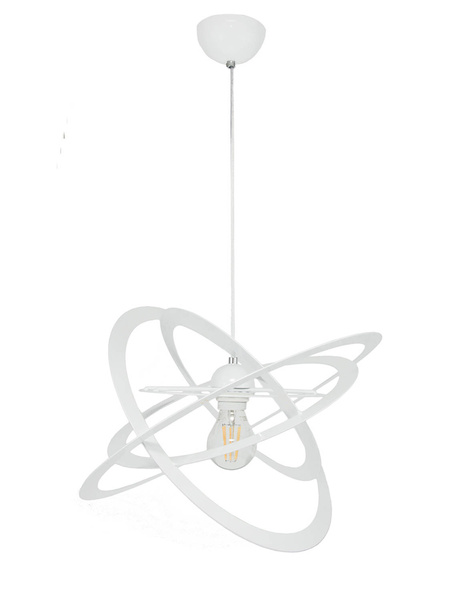 Lampa sufitowa jednopunktowa dziecięca biała nowoczesna Sferis 