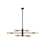 Lampa wisząca loftowa ROTOR VI E27 60W wys. 83cm | czarny