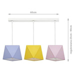 Lampa dziecięca kolorowa DIAMENCIK III szer. 70cm 
