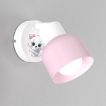 Lampa ścienna do pokoju dziewczynki z motywem kotka 1xE27