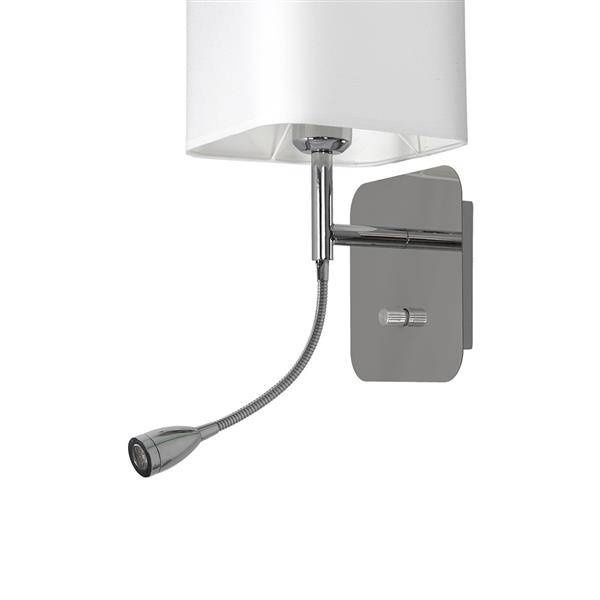 Kinkiet NAPOLI WHITE/CHROME 1xE27 + 1W LED ML63600