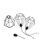 Lampa wisząca BASKET BLACK 3xE27