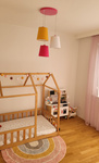 Lampa wisząca do pokoju dziecięcego kolorowa Stożek 3