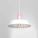 Lampa wisząca ENZO WHITE/PINK 1xE27