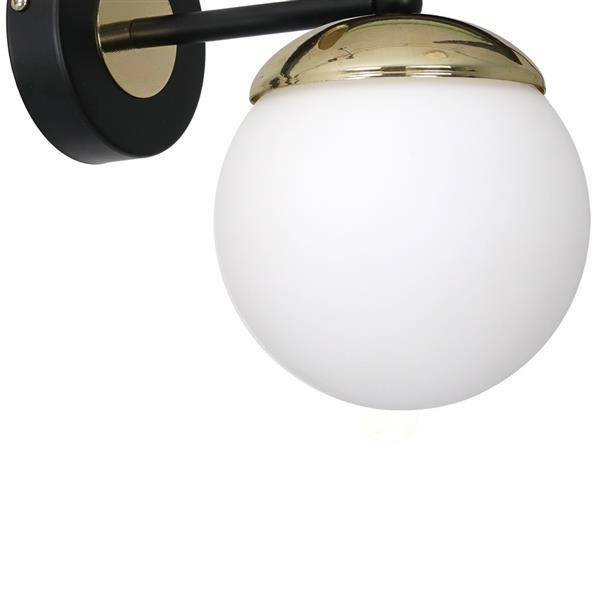 Nowoczesna lampa ścienna kinkiet SPARTA BLACK / GOLD MPL6512