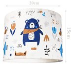 Lampa z motywem misia dla chłopca i dziewczynki Teddy 3 Koło