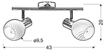Lampa ścienna Candellux Turno 92-94202 listwa E14 chrom