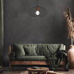 Lampa wisząca MERIDIANO, MLP7959, czarny/brązowy, 1x60W E27