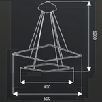 Nowoczesna lampa NIX II LED black 60cm