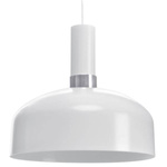 Nowoczesna lampa wisząca MALMO WHITE/CHROME 1xE27 MLP6202