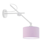  Lampa ścienna dla dziewczynki różowy abażur na przegubie Świetlisty Cylinderek