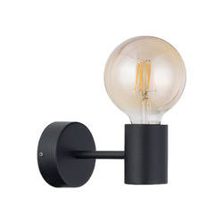 Kinkiet wewnętrzny loftowy RADIUS I A E27 60W wys. 9cm | czarny